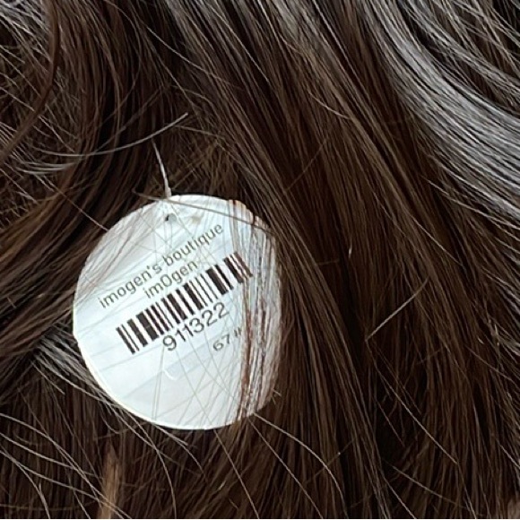 NWT 15” luxe dark brown wig soft luxury quality synthetic wig with bangs new - Picture 16 of 16